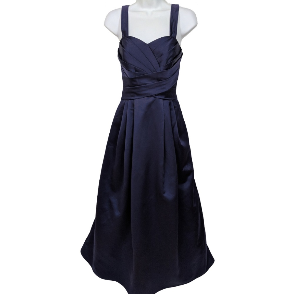 Satin Eggplant Bridesmaid Dress